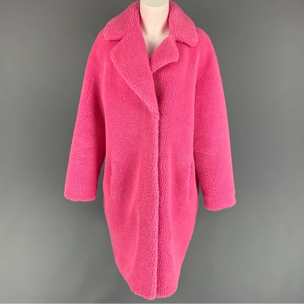Stand Studio Vibrant Pink Teddy Jacket